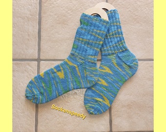 Gestrickte Socken Gr. 40/41 Wollsocken Damen Wollsocken Herren Stricksocken bunte Socken Wohlfühlsocken Kuschelsocken Geschenk Freundin warm