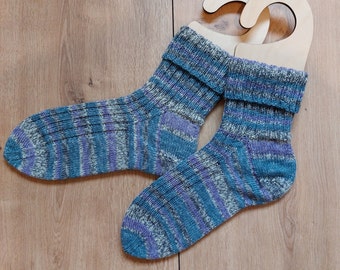 Knitted Socks/ wool socks -  sock size 44/45 - hand knitted - new