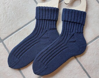 gestrickte Herrensocken Größe 44/45 Männersocken Stricksocken Herren Wollsocken Herren Kuschelsocken Herren Geschenk Mann Geburtstag Mann