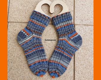 gestrickte Socken Gr.44/45 Herrensocken Dicke Socken Stricksocken Herren dicke Socken Wollsocken Herren Geschenk Papa Geschenk Mann Vatertag