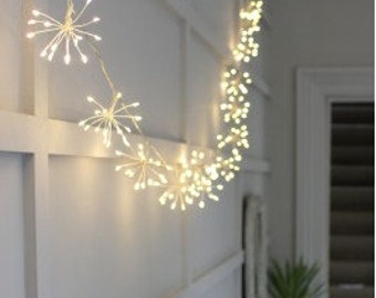 Starburst chain lights ball fairylights - balls battery or mains