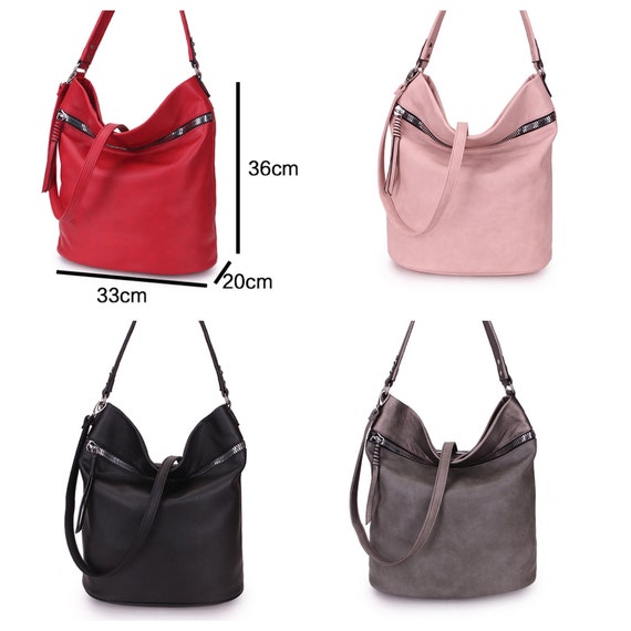 Shoulder Bag With Zip Detail Short and Long Strap Etsy