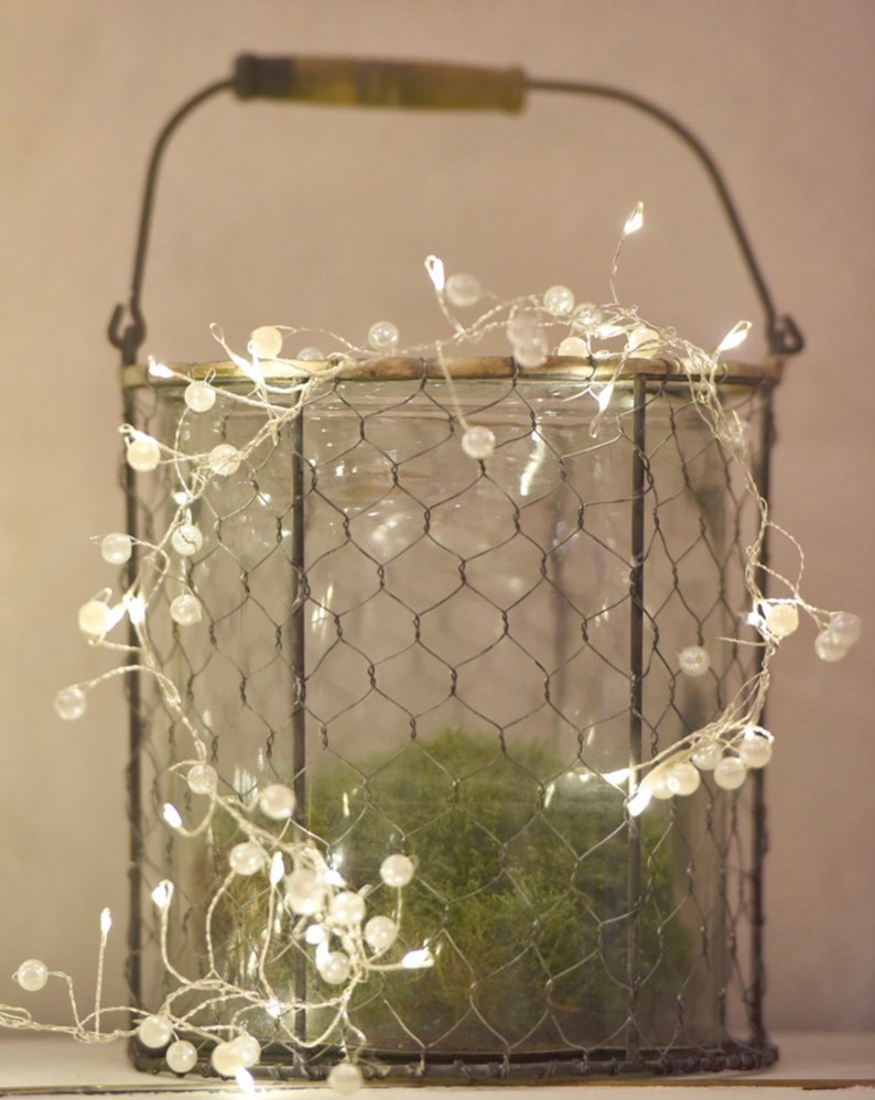Pearl Cluster Fairy Lights Battery or Mains Powered Etsy UK