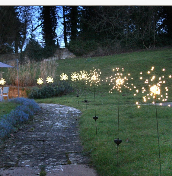 Solar Garden Light Starburst Outside Garden Lights Etsy UK