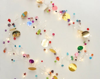 Folklore coloured fairy lights battery and mains  fairylights - colourful fairy lights
