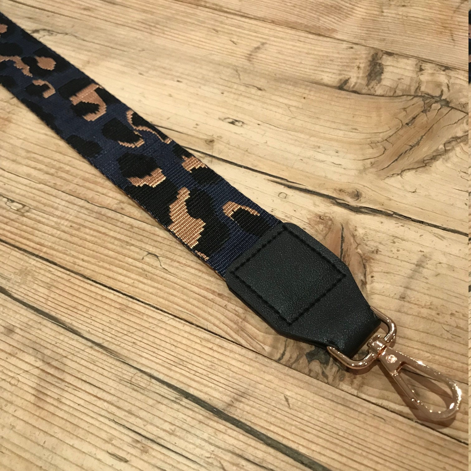 Long Bag Strap Star Cheeta Striped Black Fabric Straps to Etsy UK