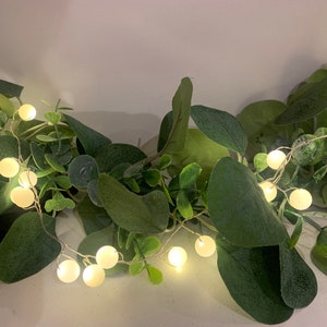 White opaque Snowdrop fairy lights - battery or mains white globe lights