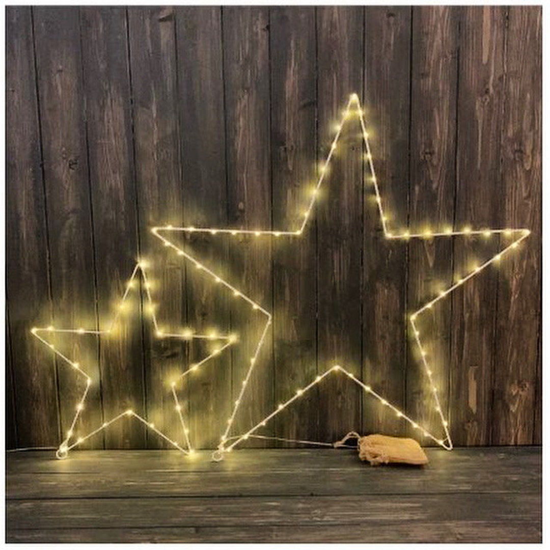 LED Light up Wire Stars- Battery Powered - Etsy UK
