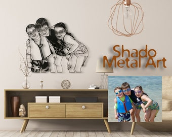 Custom Metal Wall Art, Metal Art Wall Decor, 10 Year Anniversary, Birthday Gift For Him, Gift For Mom, Custom Office Wall Decor from photo