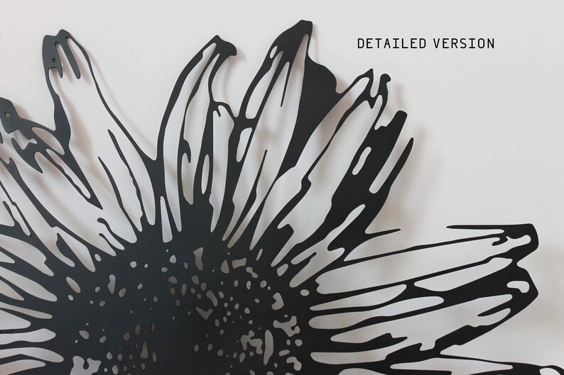 2D Metal Wall Art Daisy Flower Wall Sculpture Flower Wall Etsy