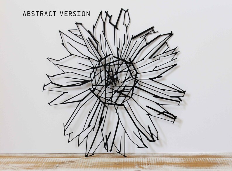 2D Metal Wall Art Daisy Flower Wall Sculpture Flower Wall Etsy