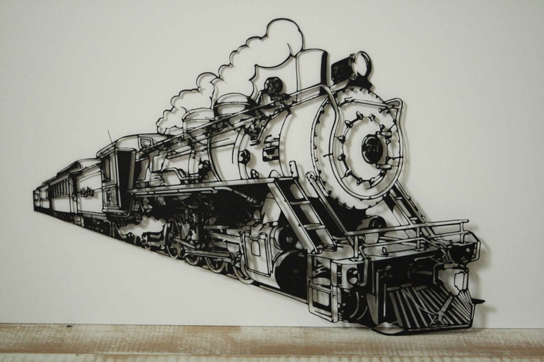 Large Metal Wall Art Train Metal Wall Decor and Sculptures Etsy Hong Kong