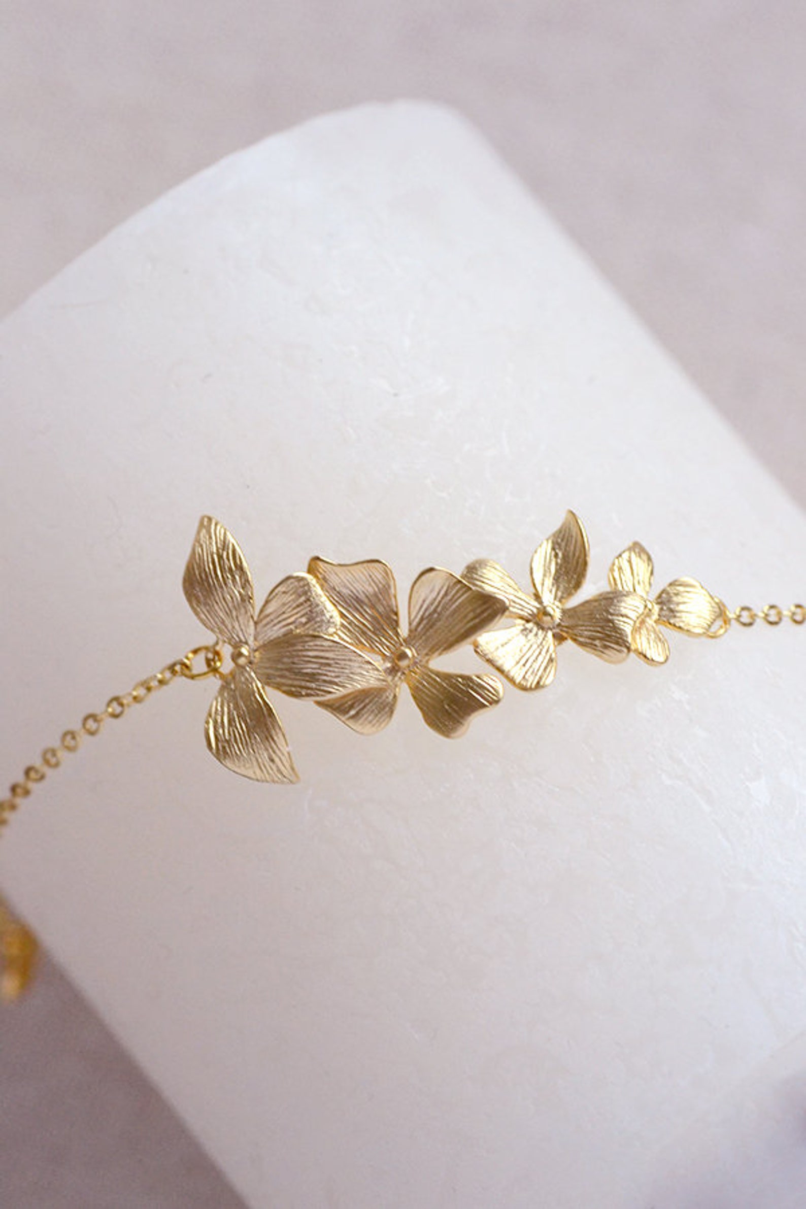 Synthia – Bracelet Mariée Orchidée