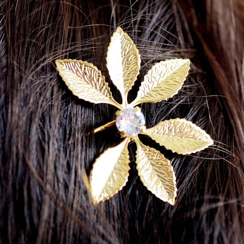 Hair Clips Rose Gold Wedding Hair Pins Leaf Style Hairpins Etsy