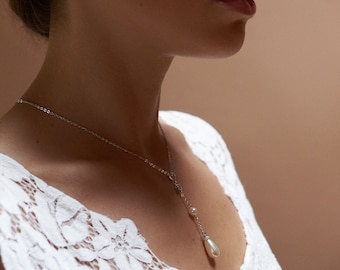 collier mariée Perle, Saya, bijou mariée perle, ivoire, bijou mariage doré, collier strass, Collier perle mariée, France, perle mariée
