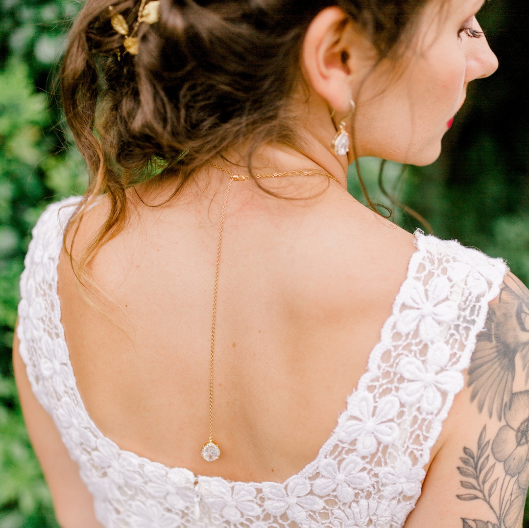Bridal Back Jewelry, Soloist Crystal Back Jewelry, Drop Back Necklace ...