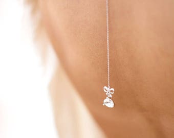 Bijoux de dos mariée, collier de dos, bijoux de dos mariage, collier de dos mariée, Nella, Bijoux mariage, bijoux de dos goutte, France