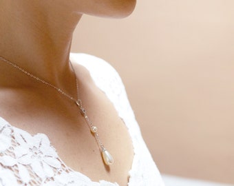 collier mariée Perle, Saya, bijou mariée perle, ivoire, bijou mariage doré, collier strass, Collier perle mariée, France, perle mariée