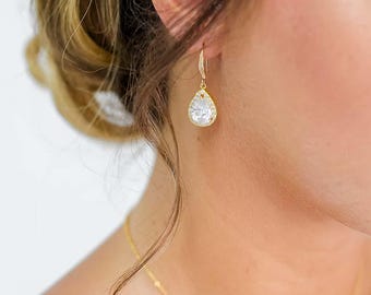 Orecchini da sposa, Argento, Soli, Orecchini da matrimonio, Orecchini pendenti, Orecchini con strass, Oro rosa