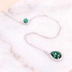 Colar de costas de noiva, Charlotte, Jóias de costas, azul, Colar de costas de noiva, Jóias de noiva verdes, Pingente de costas, boho, acessórios