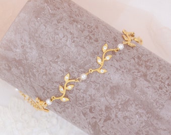 Crystal bridal bracelet, Jalane, Rose gold wedding bracelet, Rose gold bridal bracelet, Romantic bridal bracelet, Wedding bracelet