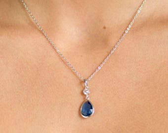Blue bridal necklace, Gepsy, Blue wedding jewelry, Something blue, Wedding necklace, Blue jewelry, blue wedding jewelry, blue bridal accessory