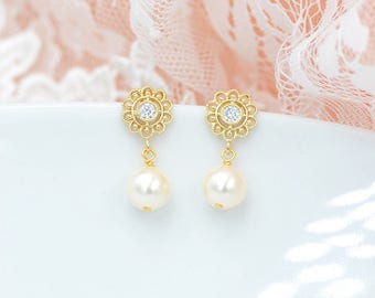 Boucles d'oreilles mariée perles, Camille,Bijoux mariage perle, Bijoux mariage perles, accessoires mariée perles, Bijoux mariée perles