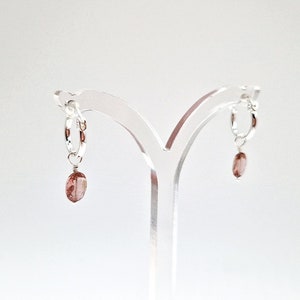 Tourmaline Earrings, Pink Tourmaline, available in Sterling Silver.