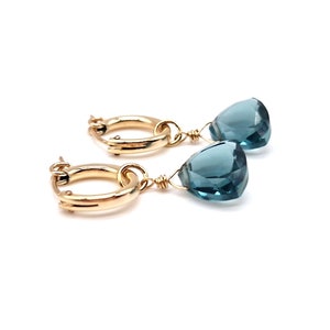 London Blue Quartz Earrings