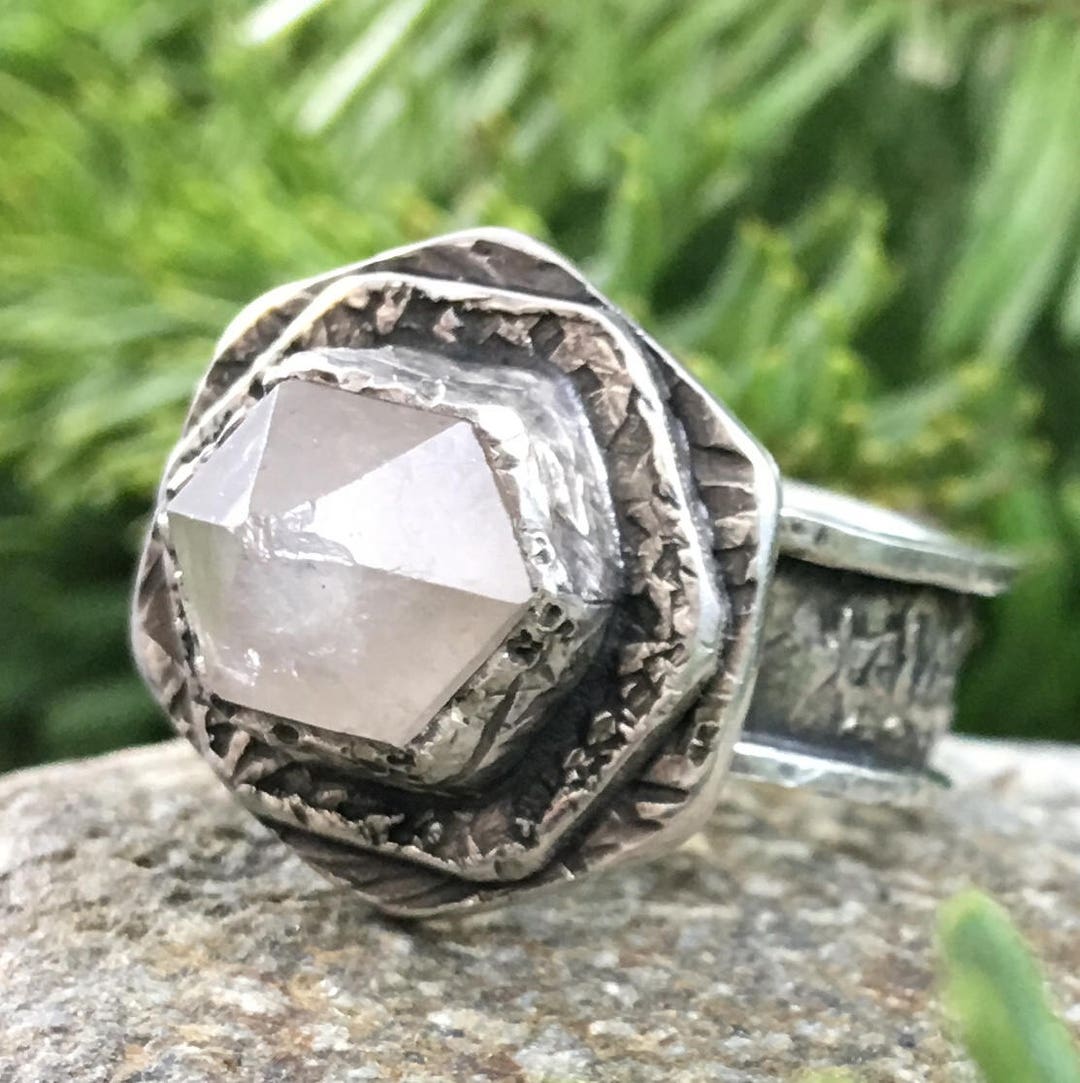 Presher Point Rings Sterling Silver and Quartz Point Ring - Etsy