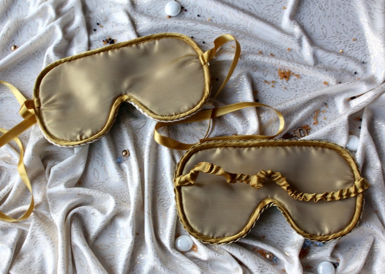 Sleep Mask. Handmade gift for her. Gift for women.Breakfast at image 4
