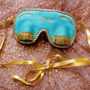 Holly Golightly sleep mask, Sleep mask with eyes, Travel gift for her, Audrey Hepburn mask, Mask for sleep image 5