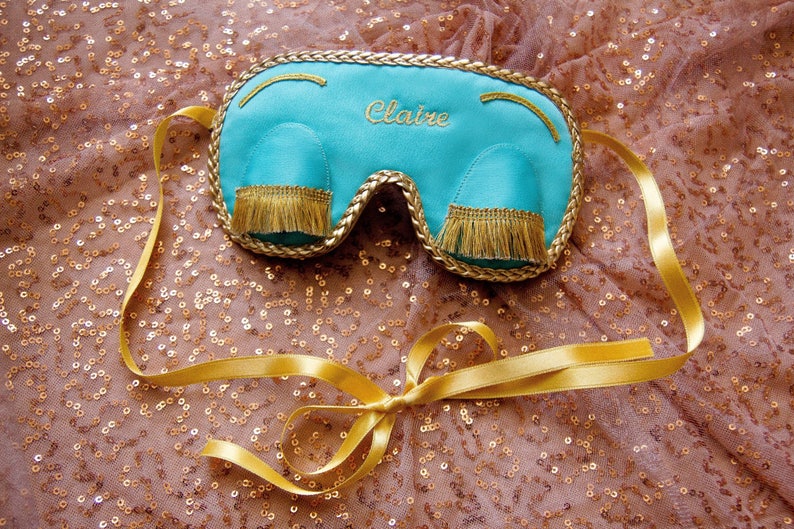 Sleep Mask. Handmade gift for her. Gift for women.Breakfast at image 5