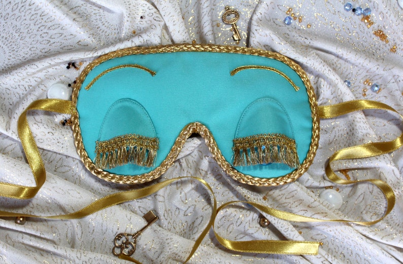 Sleep Mask. Handmade gift for her. Gift for women.Breakfast at image 2