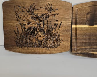 Patriotic Deer Cutting Board