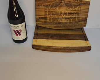 I whale always Love You wooden cutting board