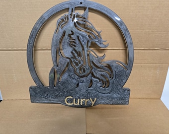 Custom personalized Equine stable emblem or Home Farm decor