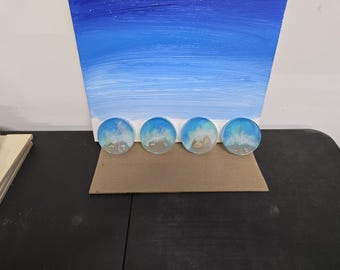 Beachy themed  round coasters