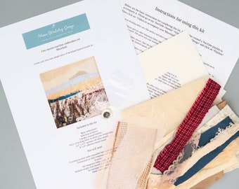 Moorland inspired textile art kit