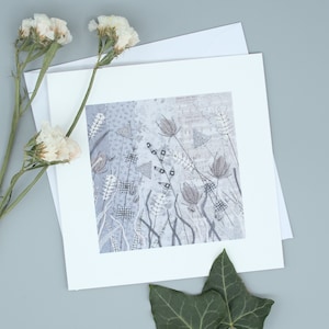 Têtes de graines et carte de vœux Grasses