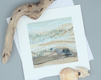 Abstract coastal greeting card