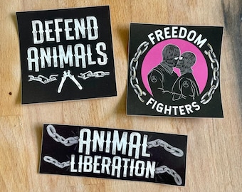 Vegan Stickers Pack, Animal Rights, Indoor/Outdoor Use