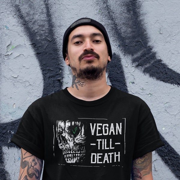 Vegan Till Death T-shirt, Vegan T-shirt, Animal Rights, Vegan Apparel, Animal Rights, Animal liberation, Anti Fur , Vegan Till Death Shirt