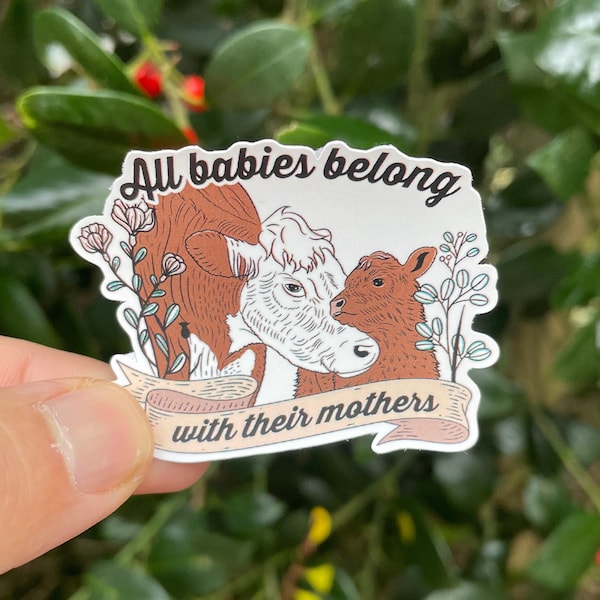 Vegan Animal Rights Die Cut Sticker, 6x6 cm