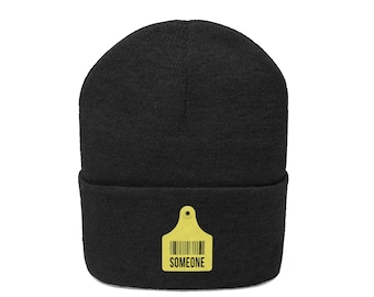 Someone Not Something Beanie, Vegan Beanie, Beanie, Vegan, Animal Rights, Plant Based, Vegan Apparel, Go Vegan Beanie, End Speciesism Beanie