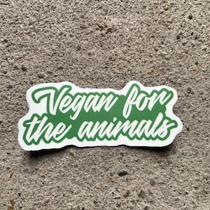 Adesivo vegano per gli animali fustellato, dimensioni 6 * 3 cm, adesivo vegano, adesivi vegani, vegano, diritti degli animali, amici non cibo, adesivo