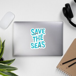 Adesivo Save The Seas, taglia 5.5 * 5.5 (in), adesivo vegano, adesivi vegani, regalo vegano, adesivo per i diritti degli animali, animali