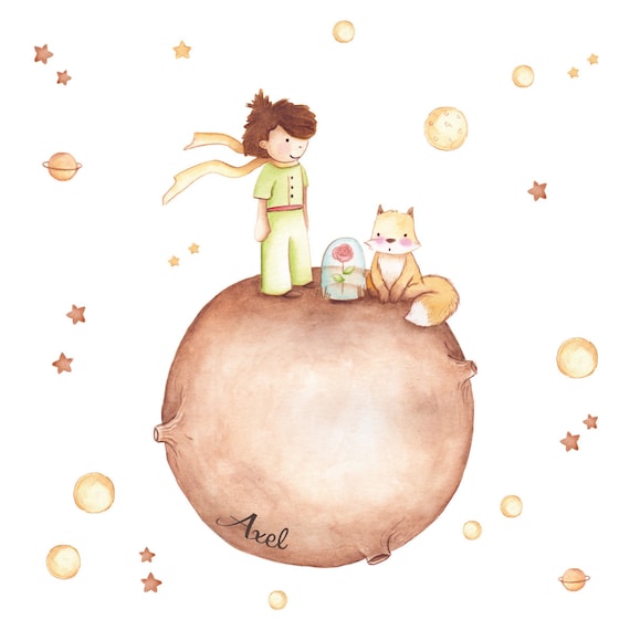 The Little Prince Wall Decal. Wall Sticker Little Prince. Nursery 