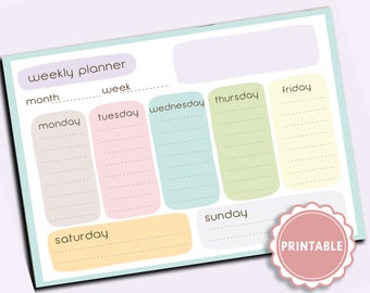 Habit track printable. Weekly planner printable. schedule weekly printable. planner insert. habit track. printable digital planner. to do