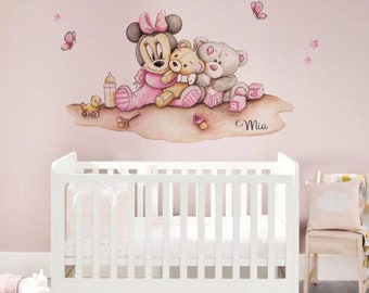 Baby elephant nursery wall decal, Hot air balloon with elephant nursery sticker, nursery wall decor, nursery sticker, nursery decals, girl